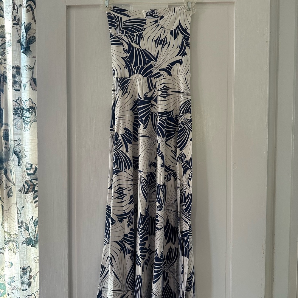 J Crew Convertible Blue & White Dress